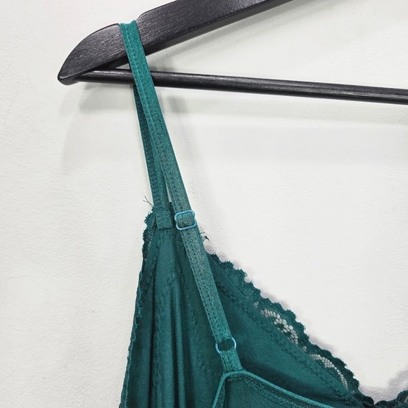 NWOT Lane Bryant Tank Top 22/24 3X Green Lace Trim Cami Babydoll Y2K Vibes Retro - Picture 4 of 12